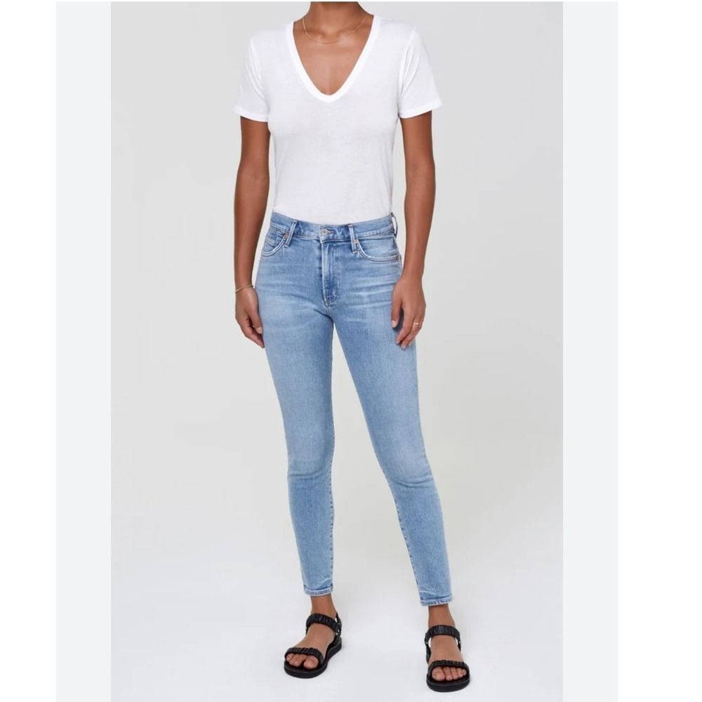 Citizens of Humanity Rocket Ankle Mid Rise Skinny Jeans Paradiso Blue 29